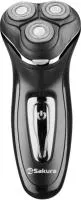 Бритва электрическая SAKURA 3 головки, триммер, сухое бритье