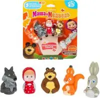 Игрушки для купания КАПИТОШКА Маша и Медведь, пальчиковый театр