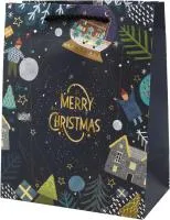 Пакет подарочный 18х10х23см Новогодний круговорот