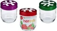 банка herevin пазл 425мл для сыпучих продуктов стекло