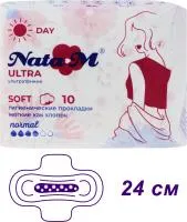 Гигиенические прокладки натам ultra normal soft 10шт с крылышками