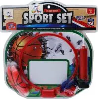 Игровой набор Баскетбол: баскетбольный щит с корзиной, мяч d10см, насос