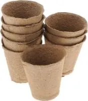 коричневый торфяной горшок 80х80