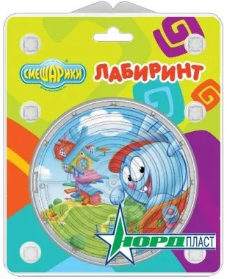 Игра развивающая Лабиринт 2х сторонний Смешарики (Домик Нюши/Кроша // 868)