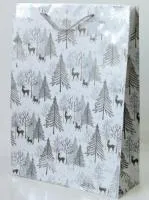 Пакет подарочный 18х8х23см Зимний лес