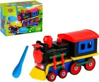 Игрушка Паровоз-конструктор свет/звук эффекты Размер: 24,5х9х12,5см