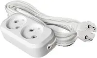 Удлинитель сетевой JETT ПВС 2х0.75 2 гнезда 5м 10А белый РС-2