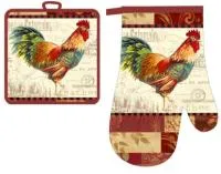 Набор рукавица и прихватка Петухи 2РКS002