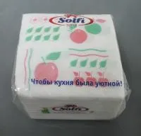 Салфетки бумажные SOLFI 80шт 24х24см с рисунком 