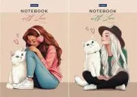 Блокнот 40л А5 ХАТБЕР клетка With love