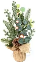 Букет декоративный еловый, с шишками, ягодами и листочками 16х16х38см