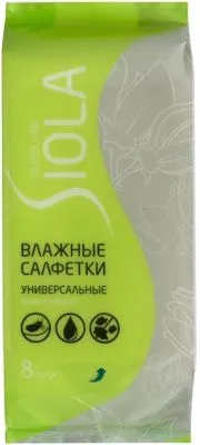 Влажные салфетки SIOLA Silver 8шт (универсальные)