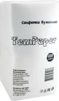 салфетки бумажные tompaper белые 400шт купить