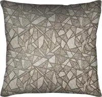 подушка наволочка декоративная 45х45см геометрия жаккард цвет бежевый-коричневый
