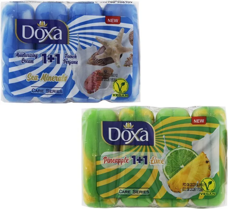 Мыло DOXA Care Series 4шт х 80гр с увлажняющим кремом 