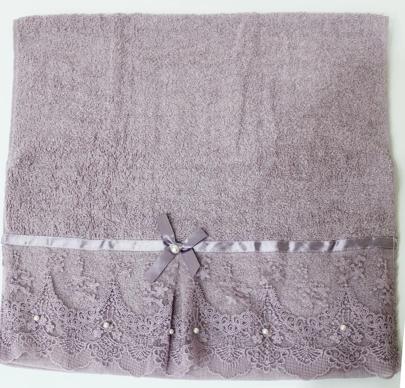 Полотенце махровое 40х90см плотность 430гр/м цвет пудровый