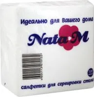 Салфетки бумажные NataM 100л ПНД белые /Томск
