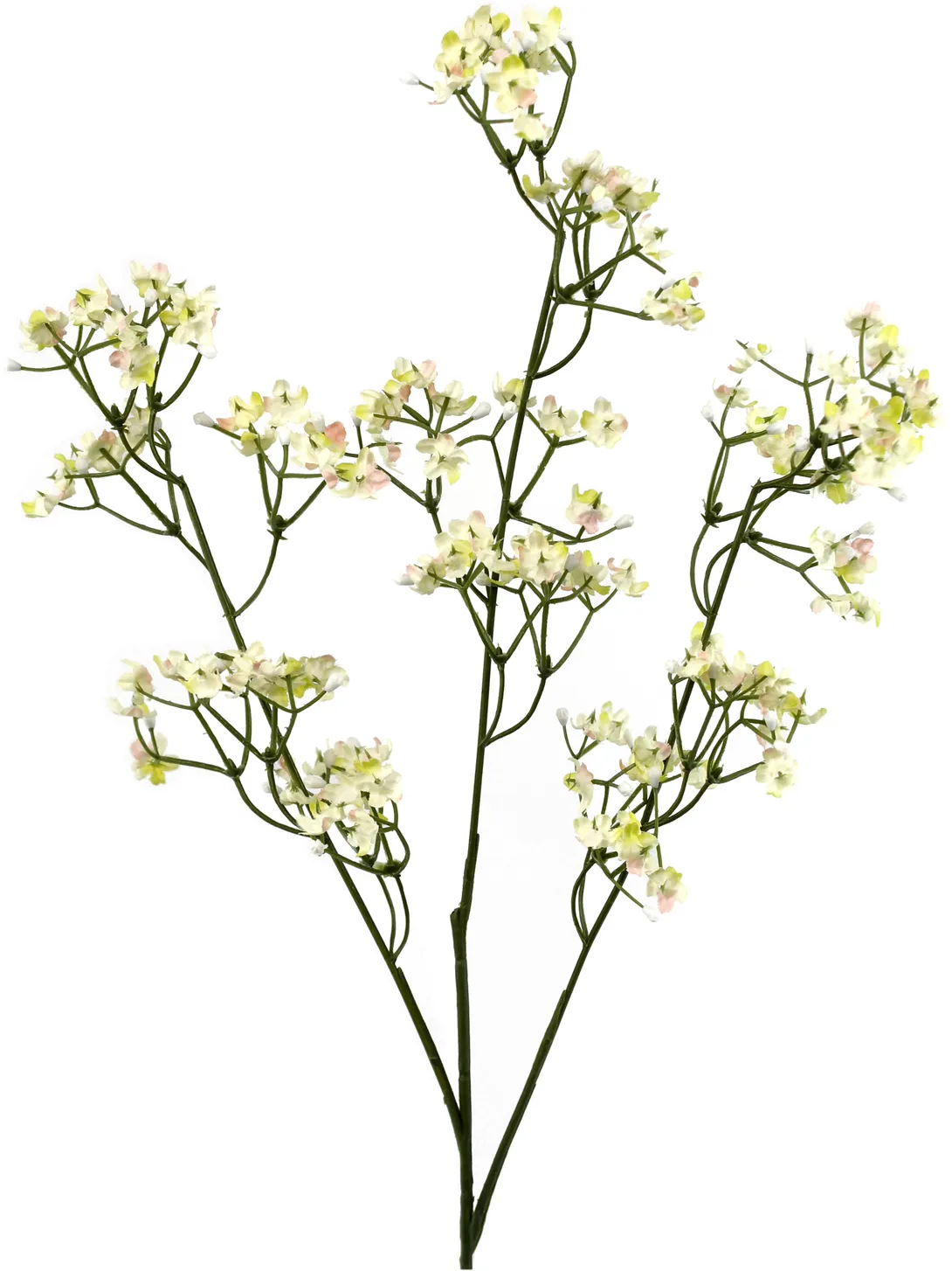 Белая декоративная гипсофила из ткани 58см для букетов