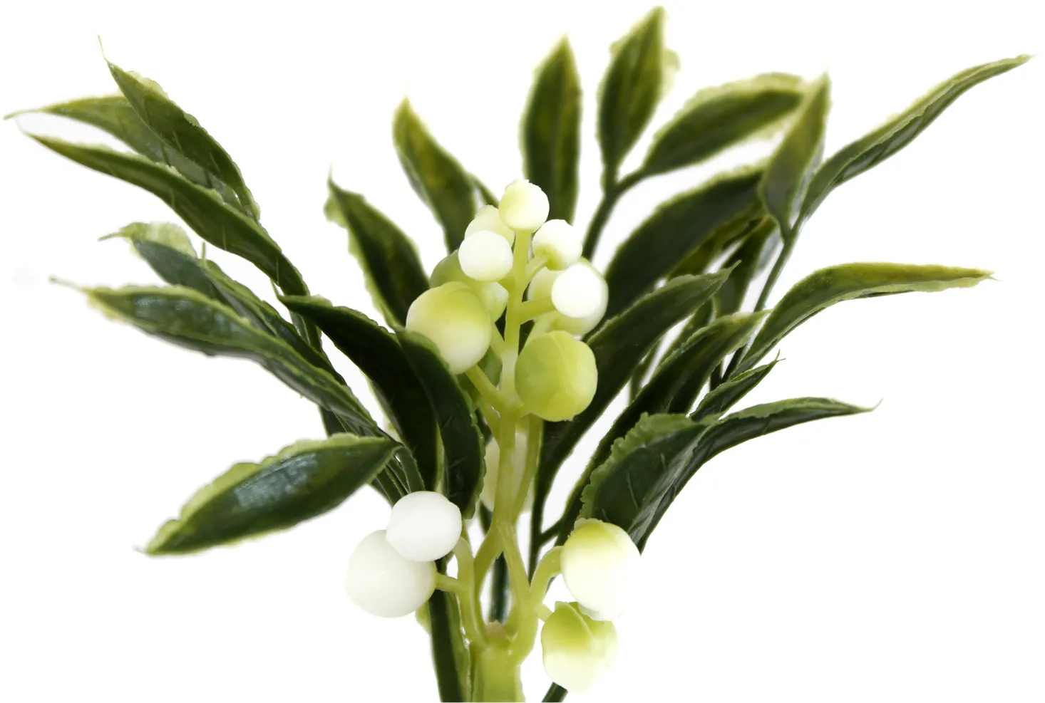 Декоративные ветки снежноягодник в стеклянной вазе 21см