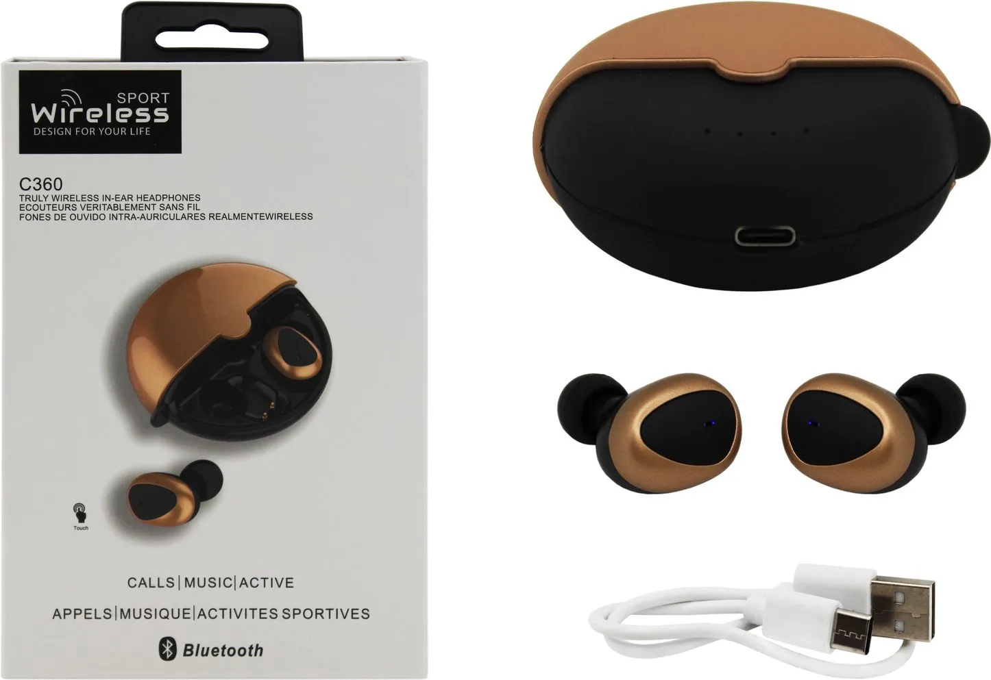 Наушники беспроводные. Комплект: наушники,футляр-аккумулятор,USB-кабель,инструкция