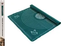 Коврик для теста 50х40см Цвет: аквамариново-зелёный