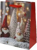 Пакет подарочный Декоративные гномы Размер: 18х10х23см Материал: бумага