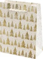 Пакет подарочный Золотые ели Размер: 12х5,5х15см Материал: бумага