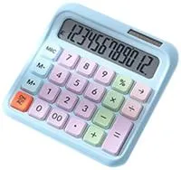 Калькулятор DEXIN настольный 138х135мм 12 разрядов голубой