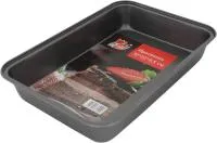 противень, 320х220х55мм, с антипригарным покрытием, серый