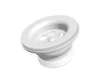 Выпуск 1 1/2 с нержавеющей сеткой белый