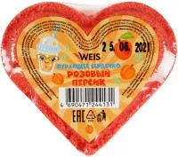 Соль для ванн WEIS 110г Бурлящее сердечко Розовый персик