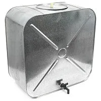 Бак оцинкованный 100л с краном плоский