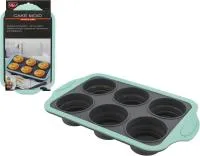 форма для выпечки кексов, силиконовая, складная, 29х17х4см