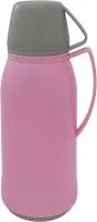 термос, 0,68л, со стеклянной колбой, 11,3х10,1х25,3см, розовый+серый