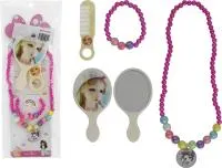 Бижутерия детская Девочки зеркало, расческа и бусы с подвеской