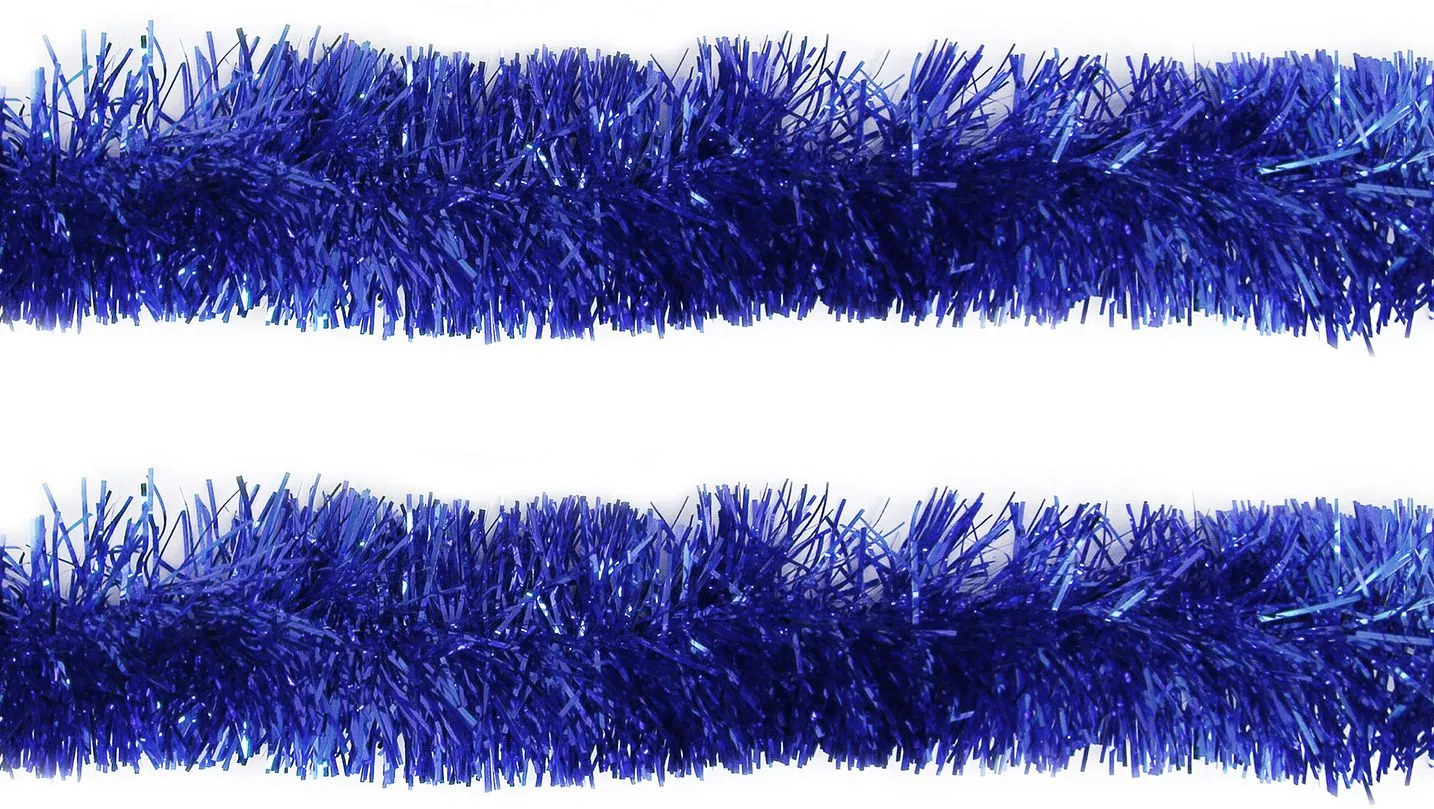 Мишура с коротким ворсом Размер: d5х180см (Цвет: синий)