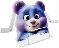 Подставка для книг КИТ Мишка металлическая, фигурная с держателем