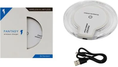 Беспроводное зарядное устройство Qi Wireless Charging совместимость iOS Android  (Цвет: белый.)