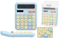 Калькулятор DEXIN настольный 158х125мм 12 разрядов голубой