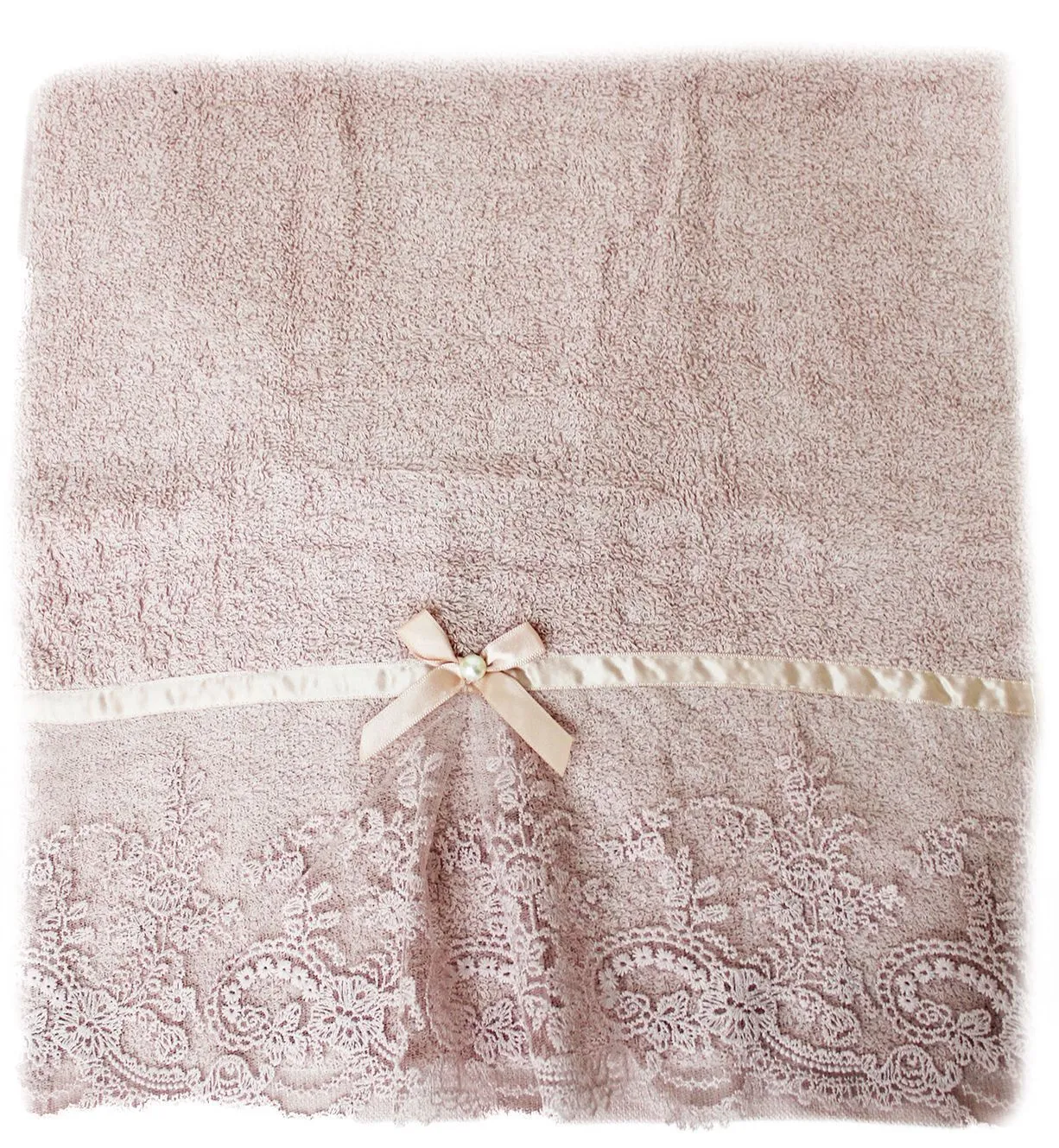 Полотенце махровое 40х90см плотность 430гр/м цвет пудровый