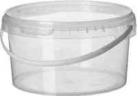 прозрачная пластиковая банка с крышкой на 550 мл