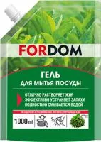 Гель для мытья посуды FORDOM Зеленый чай 1л дой-пак
