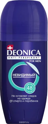Дезодорант антиперспирант DEONICA For Men ролик 50мл (Невидимый /33407)