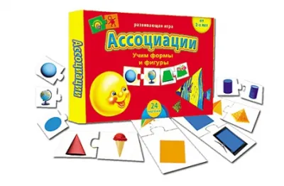 Игра развивающая Ассоциации (Учим формы и фигуры)