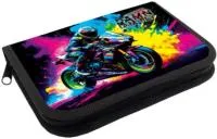 Пенал ОНИКС 190х130мм 1 отделение ламинат Мотогонщик