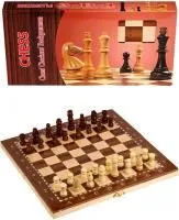 Игра настольная 3 в 1 Шахматы, шашки и нарды 34х17х3,5см фигуры-дерево