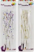 Свечи для торта изогнутые, цветные Конфети 12шт h15см                               