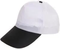 Бейсболка Summer collection р.58 двухцветная, белая с черным