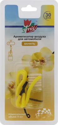 Ароматизатор Atmix 8мл для автомобиля жидкий флакон (Ваниль)