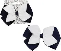 Бант для волос на заколке-зажиме BEAUTELLA School Is Cool 11см синий